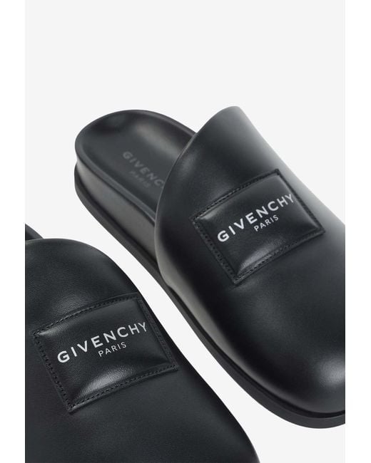 Givenchy Black Label Nappa Leather Slippers