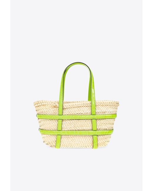 Tory Burch Natural Small Ella Straw Basket Bag