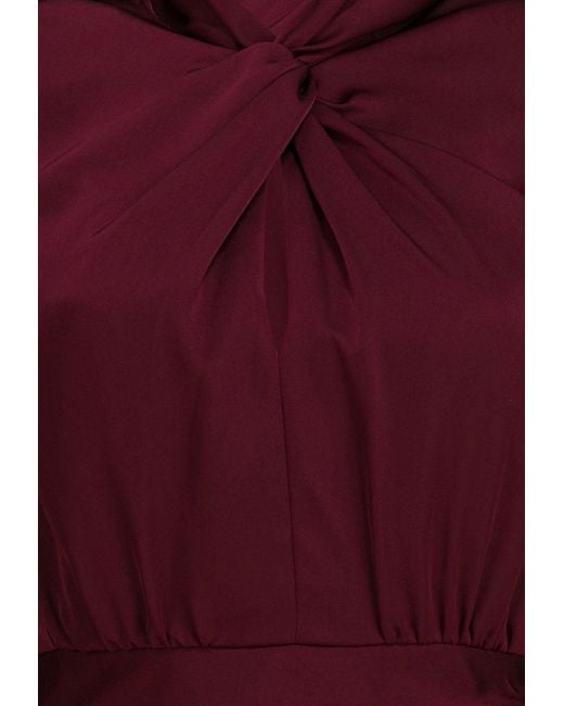 Self-Portrait Red Side-Slit Midi Dresses