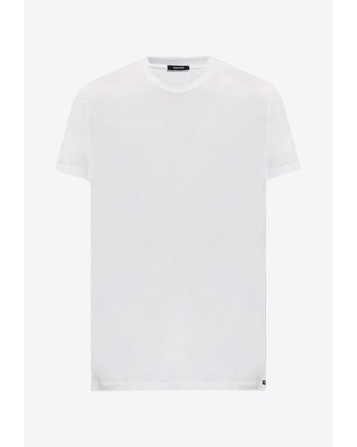 Tom Ford White Basic Crewneck T-Shirt for men