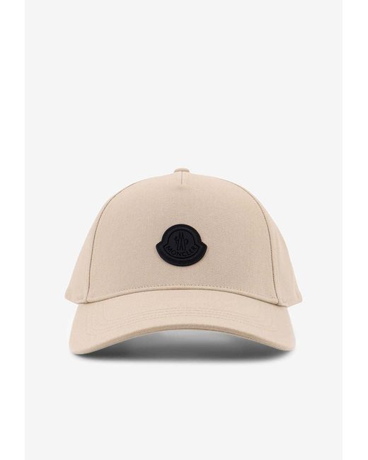 Moncler Natural Logo Patch Baseball Cap