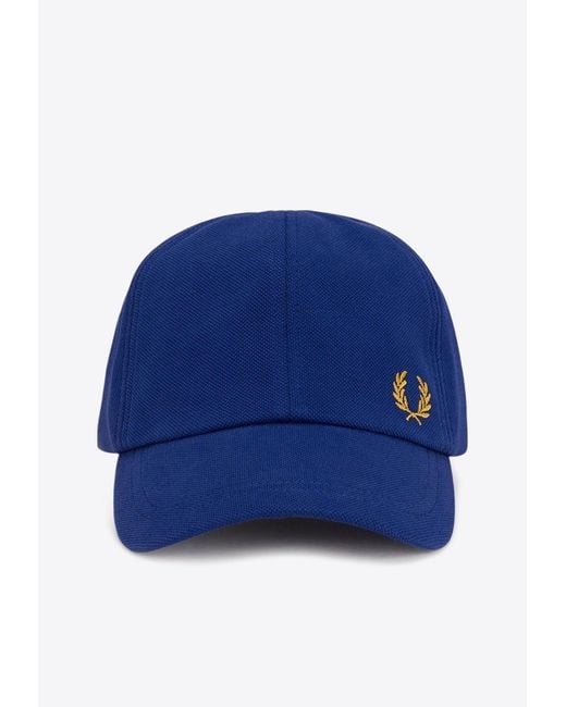 Fred Perry Blue Logo Embroidered Baseball Cap for men