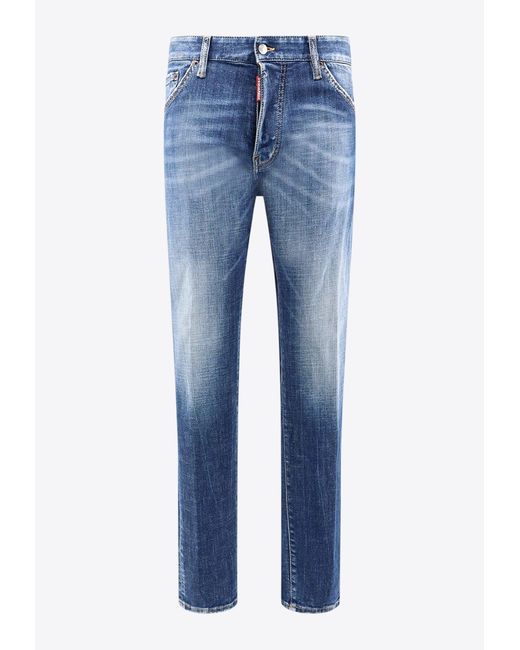 DSquared² Blue Medium Easy Washed Cool Guy Jeans for men