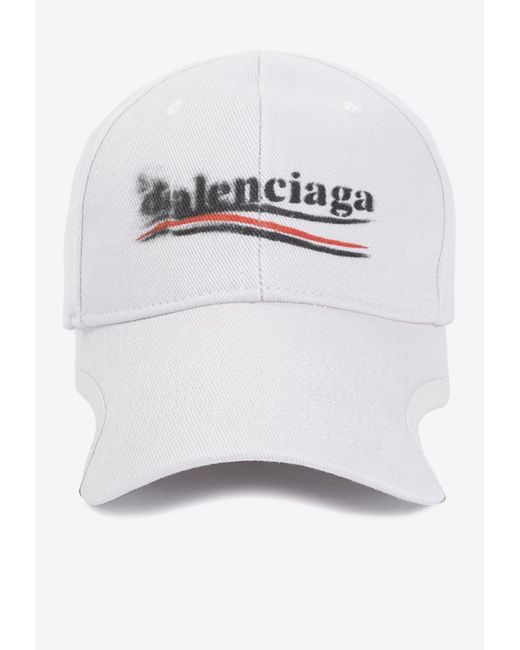 Balenciaga Gray Political Logo Baseball Cap for men