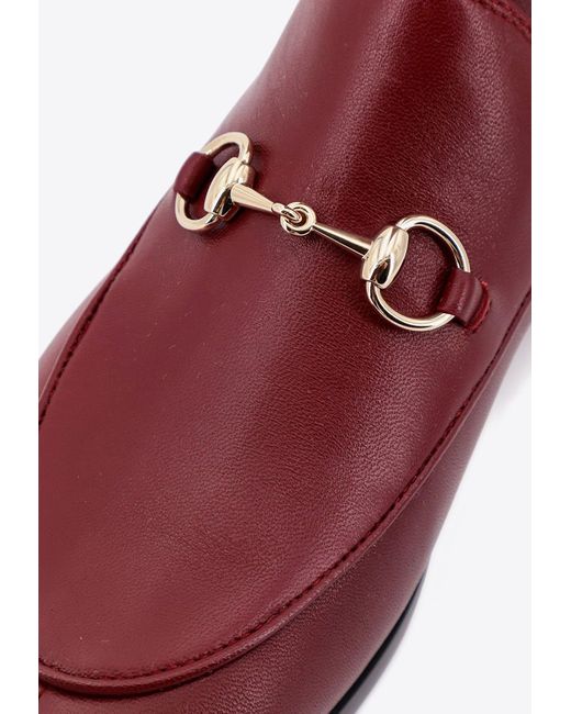 Gucci Red Jordaan Mid-Calf Leather Boots