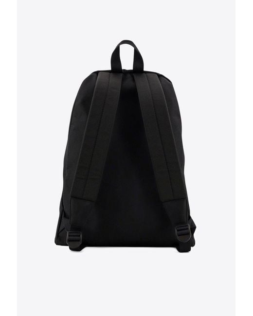 Balenciaga Black Explorer Logo Backpack for men