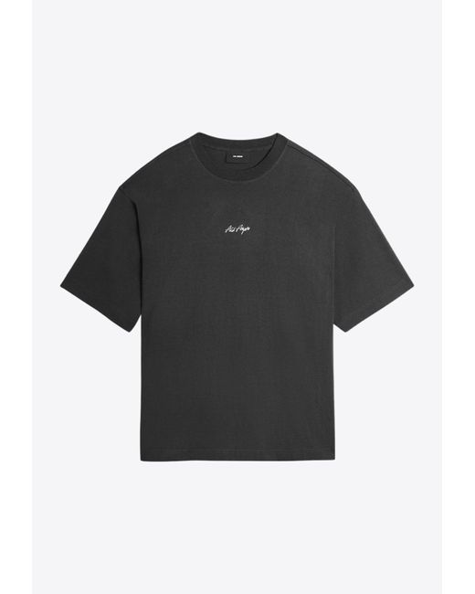 Axel Arigato Black Sketch Logo Oversized T-Shirt for men