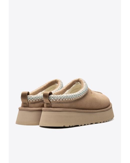 Ugg White Tazz Platform Mules