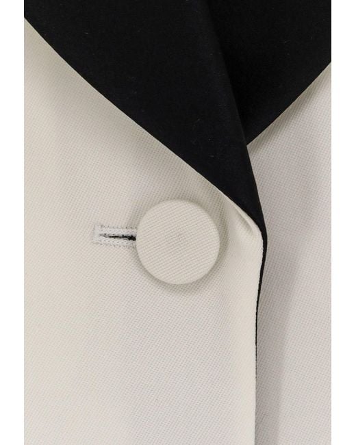 McQueen White Single-Breasted Buttoned Blazer