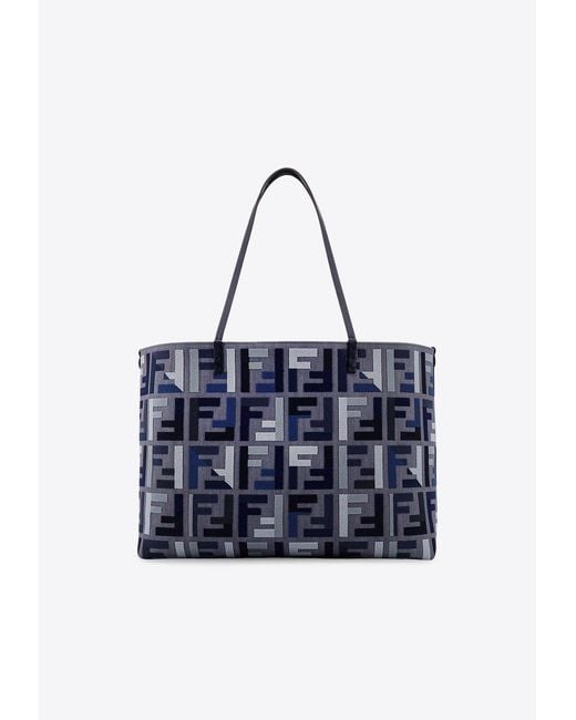 Fendi Blue Monogram Tote Bag