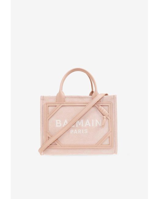 Balmain Pink Small B-Army Tote Bag