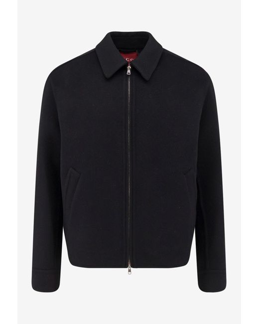 Gucci Blue Wool Jacket for men