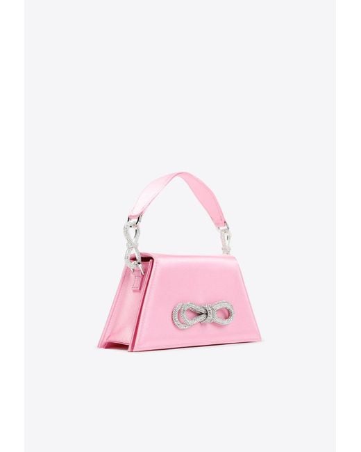 Mach & Mach Pink Samantha Satin Top Handle Bag