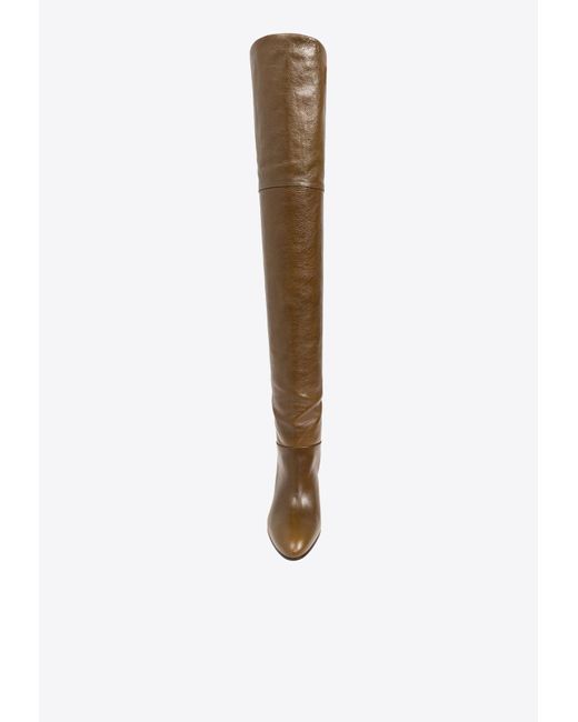 Lace-up Back High Heel Knee Boots EVE-208