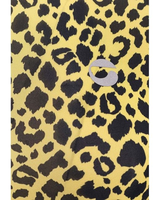 Coperni Green Leopard Print High-Neck Top