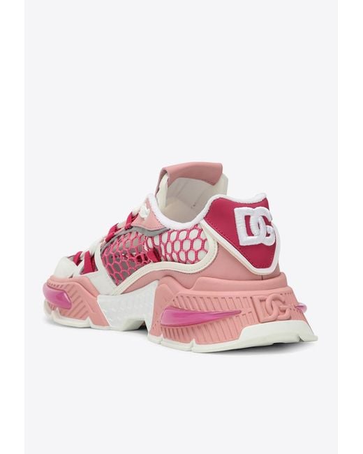 Dolce & Gabbana Pink Airmaster Low-Top Sneaker