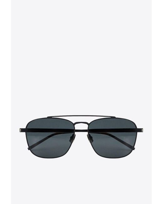 Saint Laurent Blue Aviator-Shaped Sunglasses for men