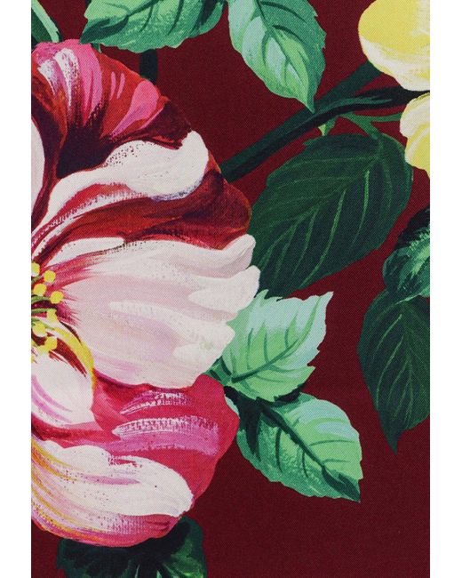 Dolce & Gabbana Multicolor Floral Print Foulard Scarf