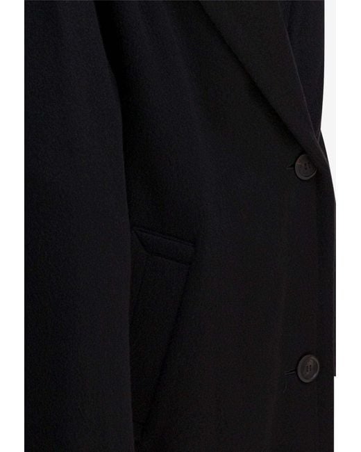 Golden Goose Deluxe Brand Black Single-Breasted Cocoon Coat