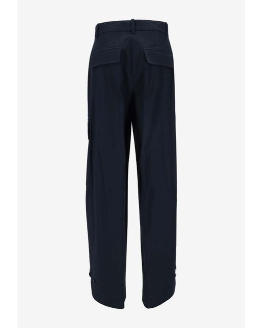 P.A.R.O.S.H. Blue Cedro Cargo Buttoned Pants