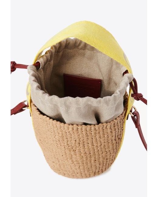 Chloé White Small Woody Basket Bag