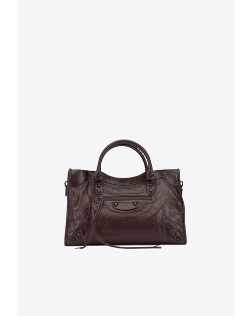 Balenciaga White Medium Le City Leather Tote Bag