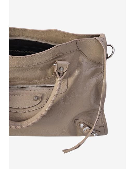 Balenciaga White Medium Le City Tote Bag