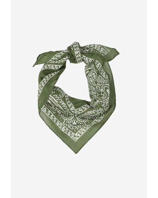 Ami Paris Bandana-print Scarf in Green for Men | Lyst UK