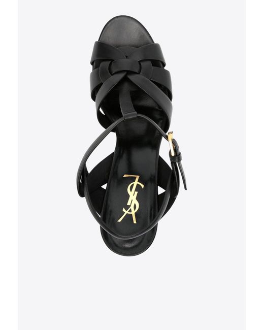 Saint Laurent Black Tribute 105 Platform Sandals