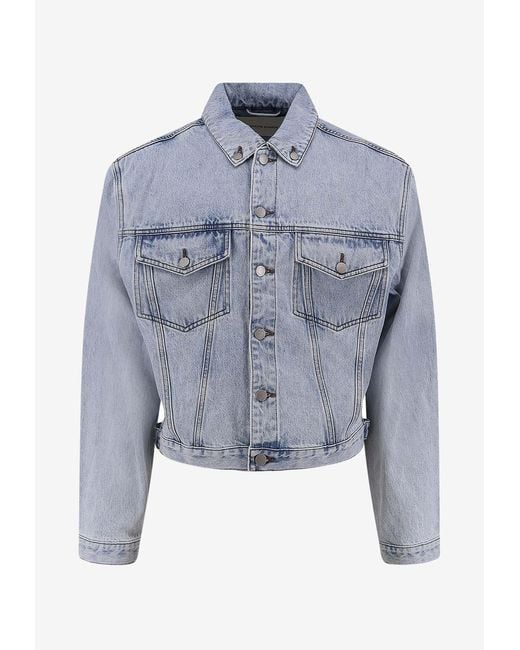 Entire studios Blue Buttoned Denim Jacket