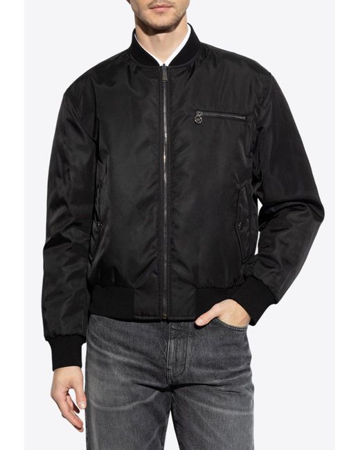 Versace Gray Medusa Chains Reversible Bomber Jacket for men
