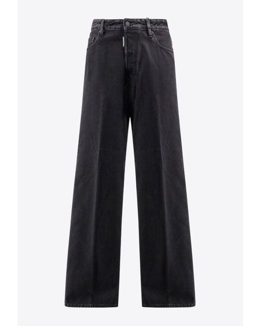 DSquared² Blue Embossed Logo Loose Jeans for men