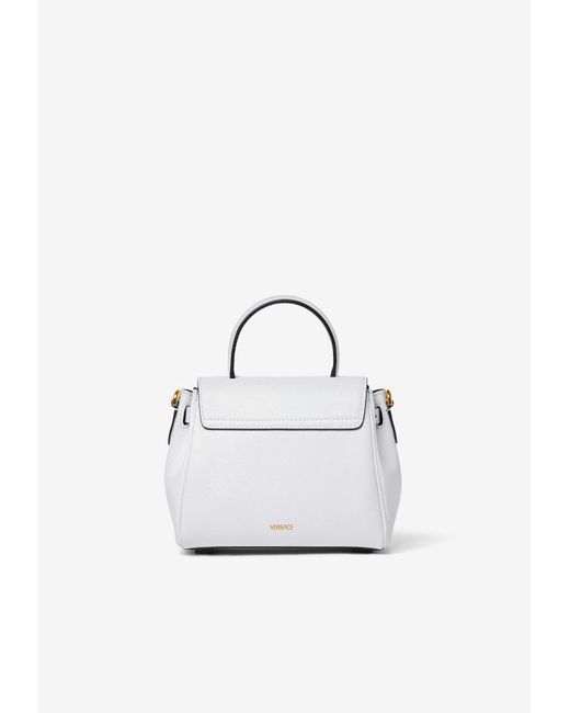 Versace White Small La Medusa Top Handle Bag