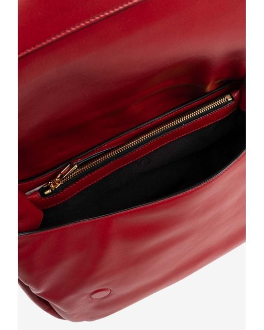 Moschino Red Handle Me Square Shoulder Bag