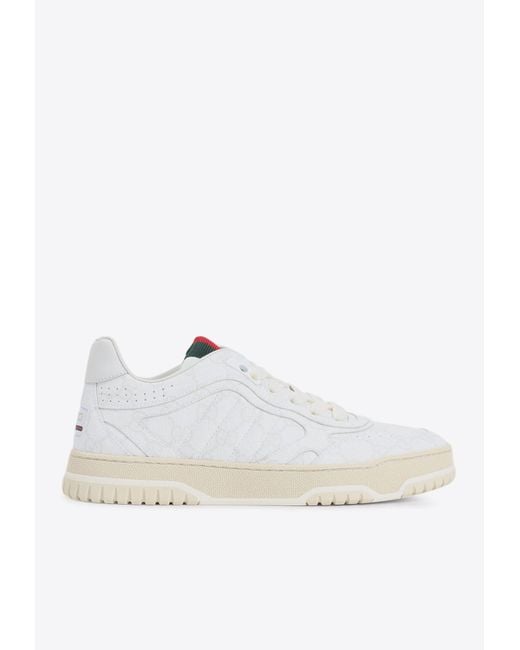 Gucci White Re-Web Monogram Sneaker