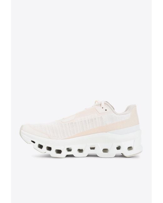 On Shoes White Cloudmonster Void Low-Top Sneakers