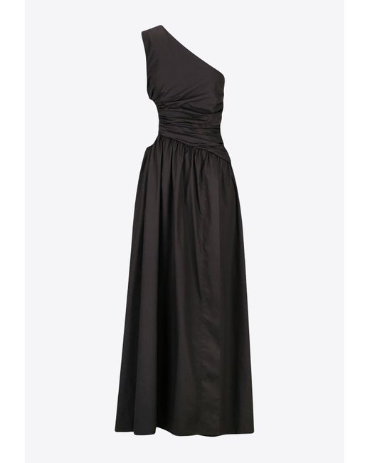 Shona Joy Black Josephine One-Shoulder Maxi Dress
