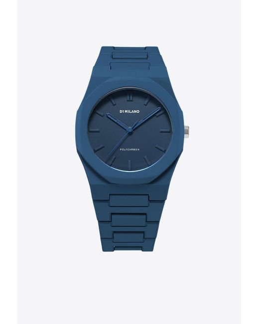 D1 Milano Blue Polycarbonate Quartz Watch for men