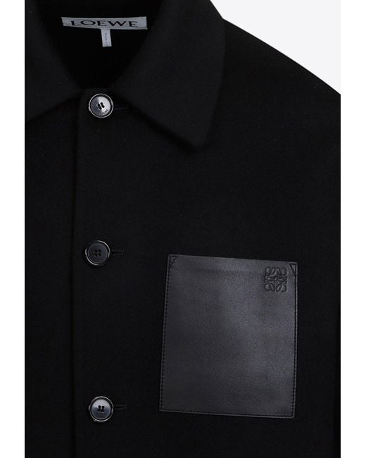 Loewe Black Anagram Workwear Jacket for men