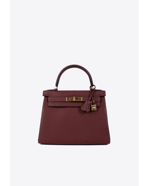 Hermès Red Kelly 28 In Rouge H Taurillon Clemence Leather With Gold Hardware