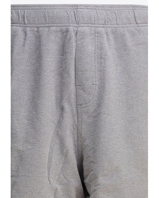 Stussy Gray Logo Print Track Shorts for men