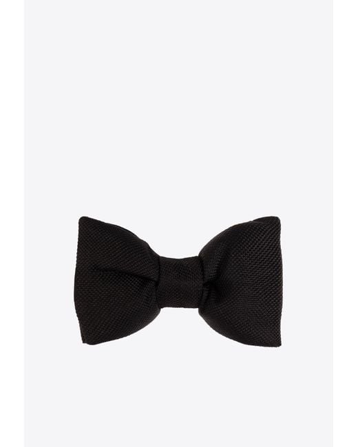 Tom Ford Black Textured Bow Tie for men
