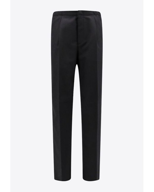 Fendi Black Tailored Wool Pants for men