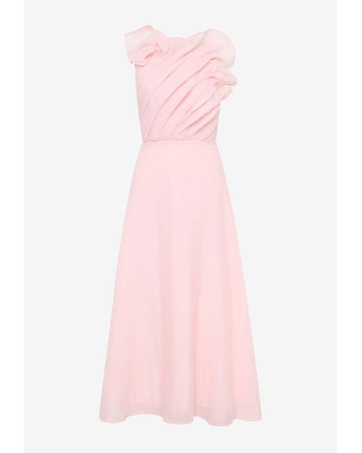 Aje. Pink Genesis Midi Dress