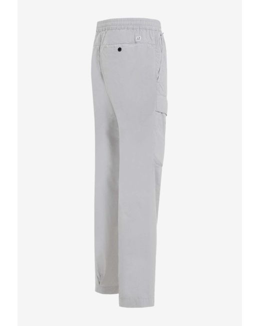 C P Company Gray Straight-Leg Cargo Pants for men