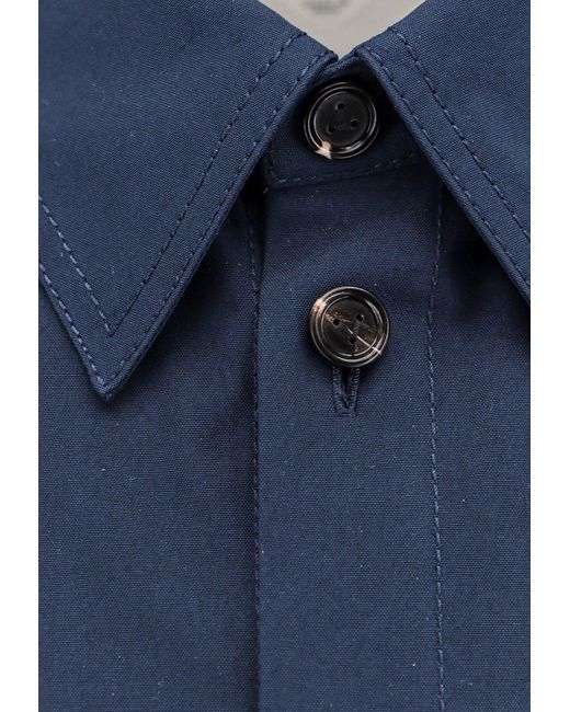 Bottega Veneta Blue Oversized Short-Sleeved Shirt for men