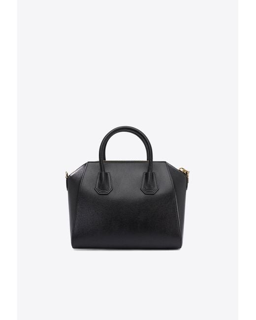 Givenchy Black Small Antigona Leather Top Handle Bag