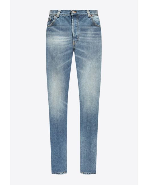 Saint Laurent Blue Tapered Legs Jeans for men
