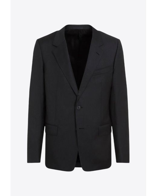 Lanvin Black Single-Breasted Tailored Blazer for men