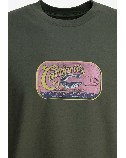 Carhartt Green Sardinas Printed T-Shirt for men